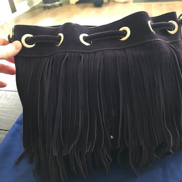 NWT Rebecca Minkoff Suede Fiona Mini Bucket Bag - Picture 8 of 13